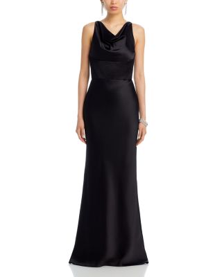 Cowl Neck Corset Slim Fit Gown  