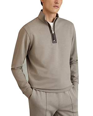 Reiss Hale Quarter Zip Pullover In Gray