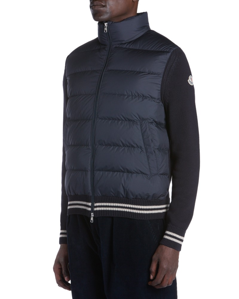 Moncler Zip Front Jacket in Navy Blue