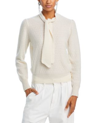 FRAME - Cashmere Tie Neck Sweater