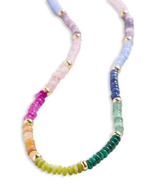Baublebar Eleanor Mixed Gemstone Beaded Strand Necklace, 18-21