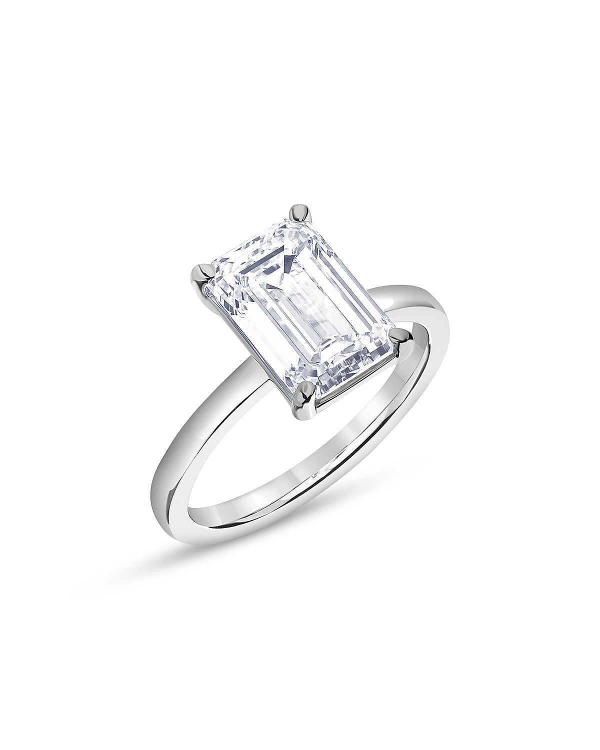 Bloomingdale's Fine Collection Certified Lab Grown Emerald-Cut Diamond Engagement Ring