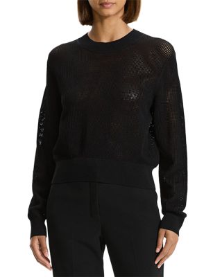 Theory - Pointelle Long Sleeve Top