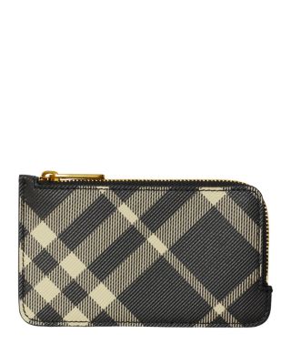 Burberry - Check Zip Card Case