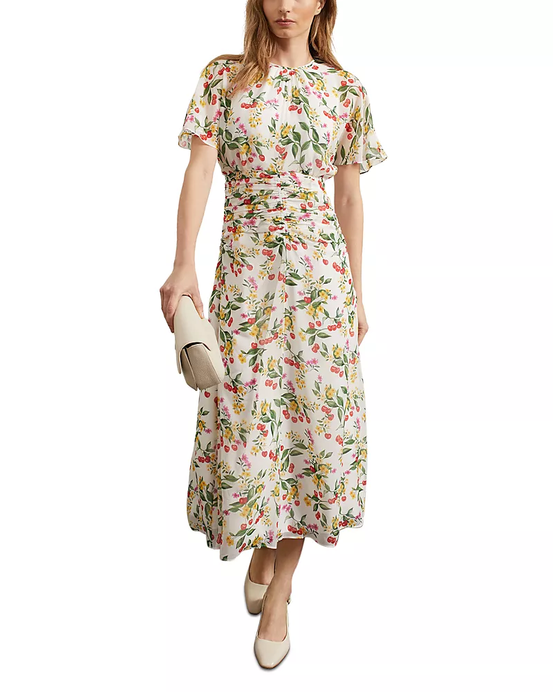 Hobbs London Tegan Printed Silk Dress