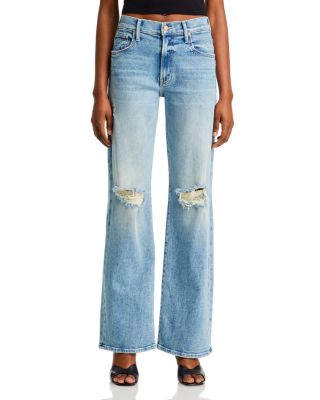 デニム・ジーパン MOTHER 'The Mid Rise Maven Sneak' jeans Blue MOTHER The Mid Rise Maven Sneak Jeans in Over The Top | REVOLVE