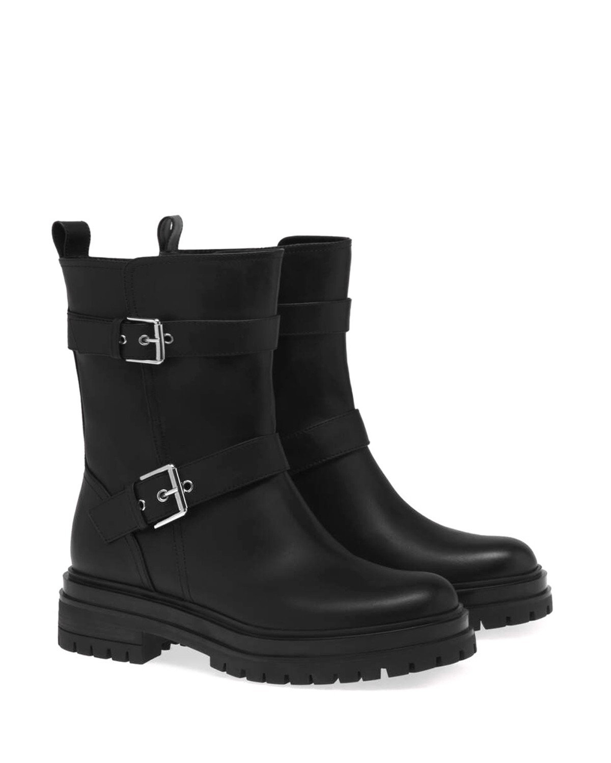 Gianvito Rossi Women's Thiago Booties in Black Calf Leather