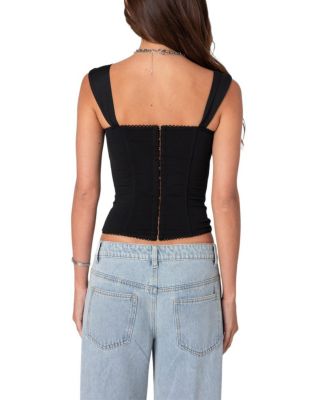 Marcella Wide Strap Mesh Corset
