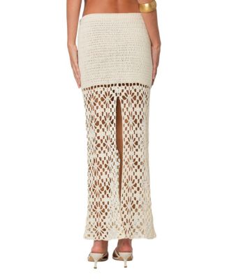 Ida Back Slit Crochet Maxi Skirt