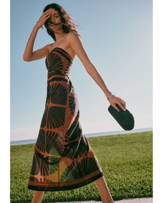 knee length dresses for ladies Johanna Ortiz Women's Another Chance Strapless Maxi Dress - Ecru Marsala main image 0