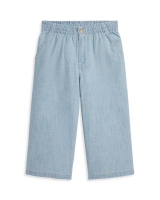 Ralph Lauren - Girls' Polo Prepster Indigo Chambray Pants - Little Kid