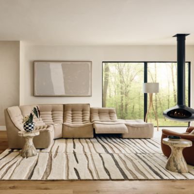 Trattino Power Reclining Fabric Sectional Collection