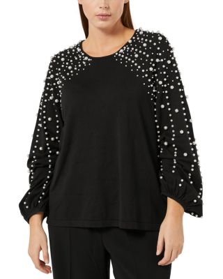Marina Rinaldi - Nelson Pearl Embellished Sweater