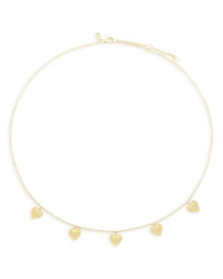 Ef Collection 14K Yellow Gold Diamond Fluted Heart Necklace, 16-18