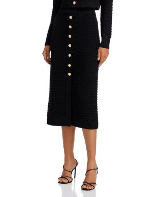 TOCCIN - Tani Button Front Midi Skirt