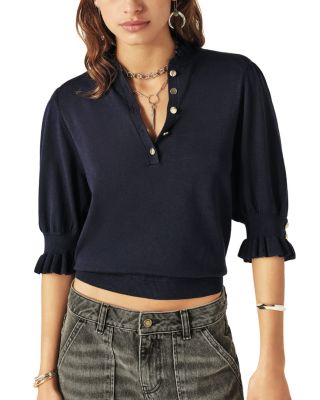 ba&sh - Sera Ruffled Trim Sweater