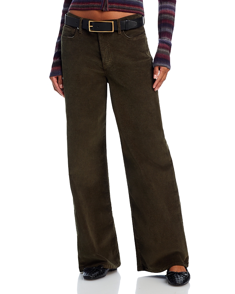 Frame Le Slim High Rise Wide Leg Palazzo Jeans In Brown