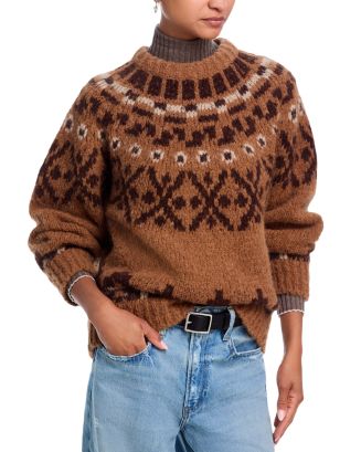 High quality NWT $450 Rag & Bone Fair Isle Sweater Green M