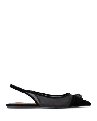 KURT GEIGER LONDON - Women's Belgravia Embellished Slingback Flats