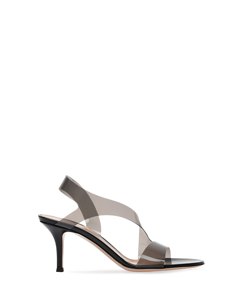 Gianvito Rossi Metropolis 70mm Transparent Sandals In Black