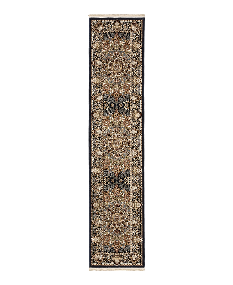 Oriental Weavers Masterpiece 1802b Runner Area Rug, 2'3 X 10' In Navy