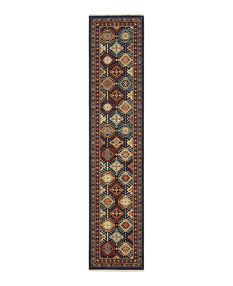 Oriental Weavers Lilihan 003b6 Runner Area Rug, 2'6 X 12' In Navy