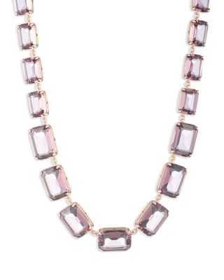 Ralph Lauren - Rectangle Stone Collar Necklace in Gold Tone, 16"