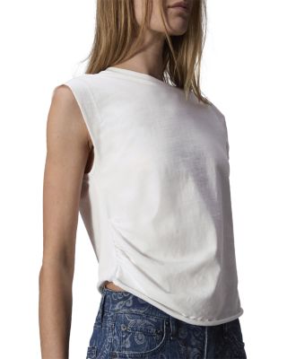 Mica Ruched Sleeveless Cropped Top