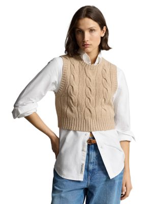 Ralph Lauren - Wool Cashmere Cropped Cable Knit Vest