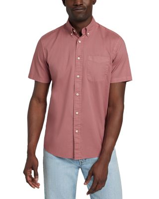 Faherty Playa Regular Fit Button Down Stretch Short Sleeve Shirt