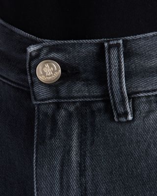 High Rise Cropped Tapered Jeans in Grey