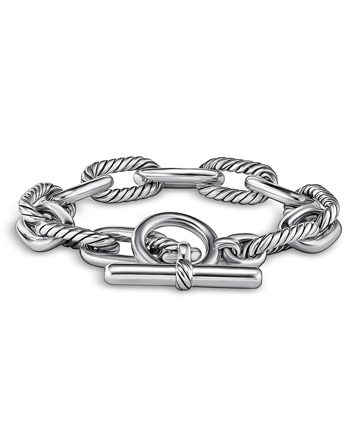 David Yurman Sterling Silver Dy Madison Toggle Chain Bracelet