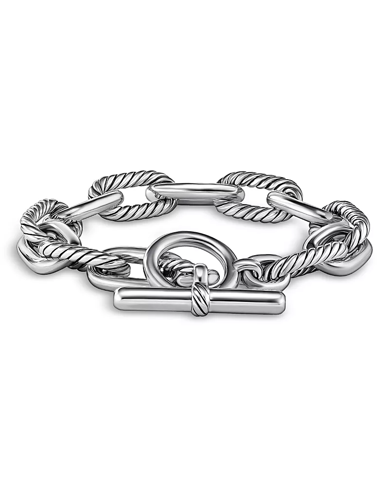 David Yurman Sterling Silver Dy Madison Toggle Chain Bracelet