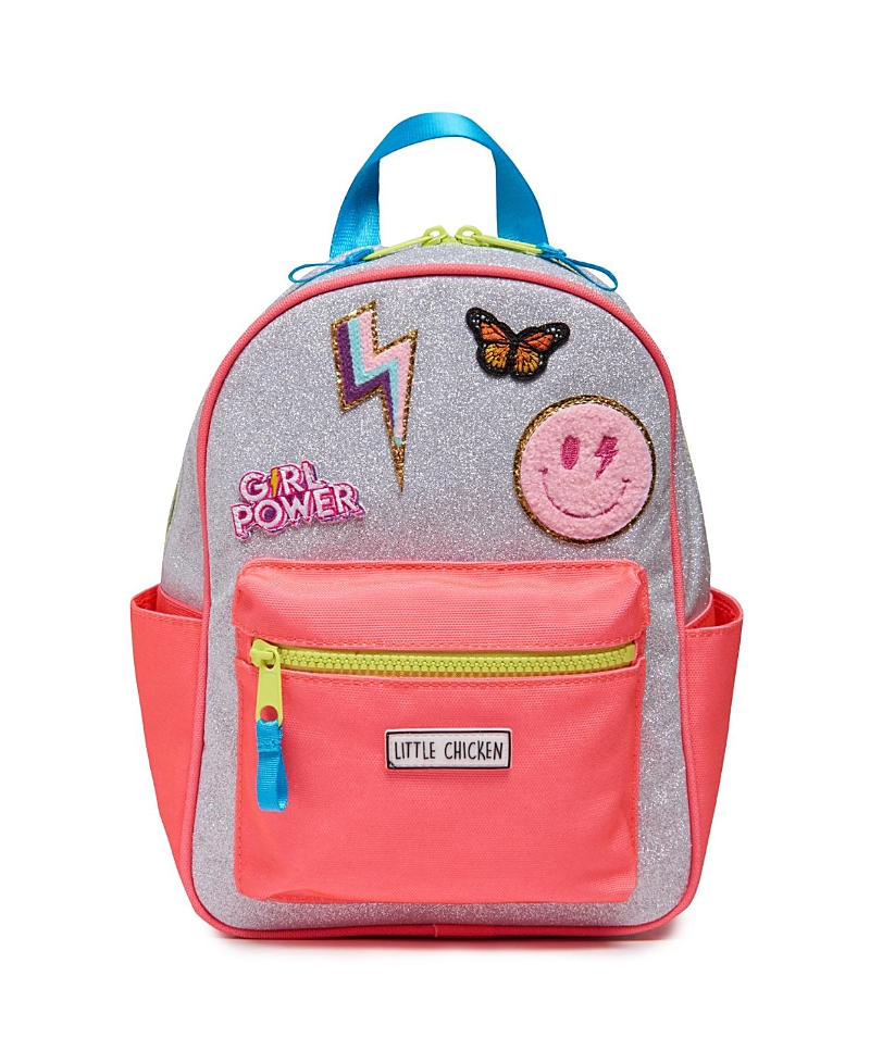 Little Chicken Girls' Mini Glitter Backpack With Patches - Baby, Little Kid, Big Kid
