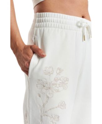Sitka Blossom-Embroidered Ethical-Cotton Joggers