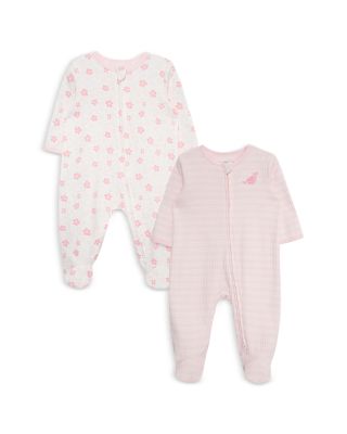 Little Me Girls' Petals Footies, 2 Pack - Baby
