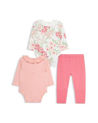 Girls' Floral Bodysuits & Pants, 3 Piece Set - Baby