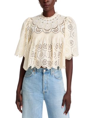 Sea - Lainey Eyelet Top