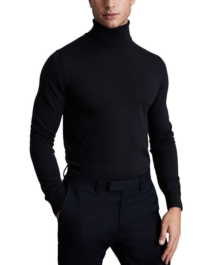 West End Carrick Merino Roll Neck Sweater in Navy