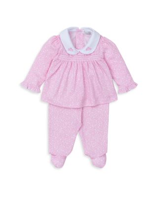 Kissy Kissy - Girls' Floral Smocked Top & Footed Pants Set - Baby
