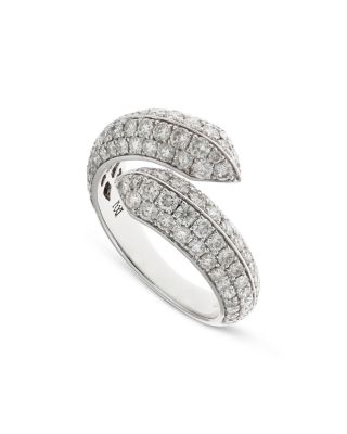 Alberto Milani 18K White Gold Via Fiori Chiari Diamond Bypass Ring, 2.12 ct. t. w. - Exclusive, Italy Campaign