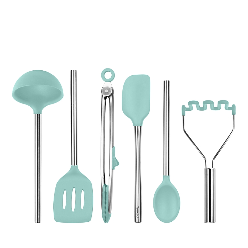 Tovolo Silicone Utensil 6 Piece Set In Aqua