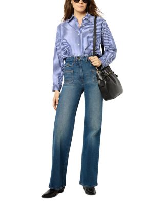 Anna High Rise Flared Jeans in Universe