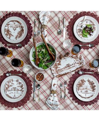 Country Estate Harvest Party Plate Assorted Set of 4