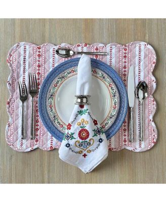 Villa Stripe Quilted Placemat