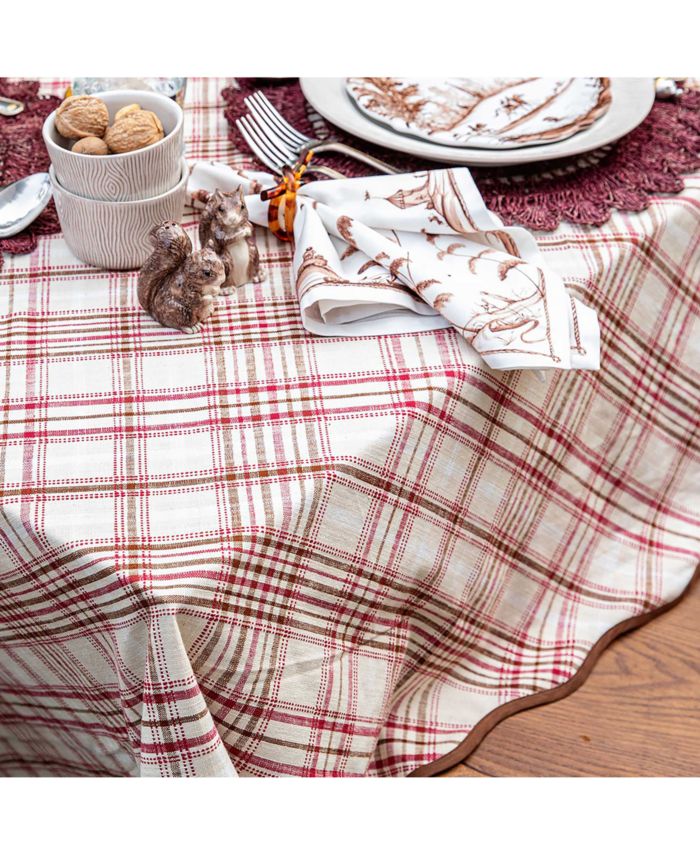 Harvest Tartan 52" Square Tablecloth