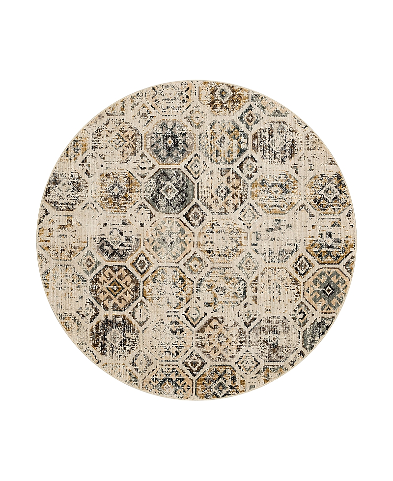 Karastan Elements Tunis Round Area Rug, 8' X 8' In Beige