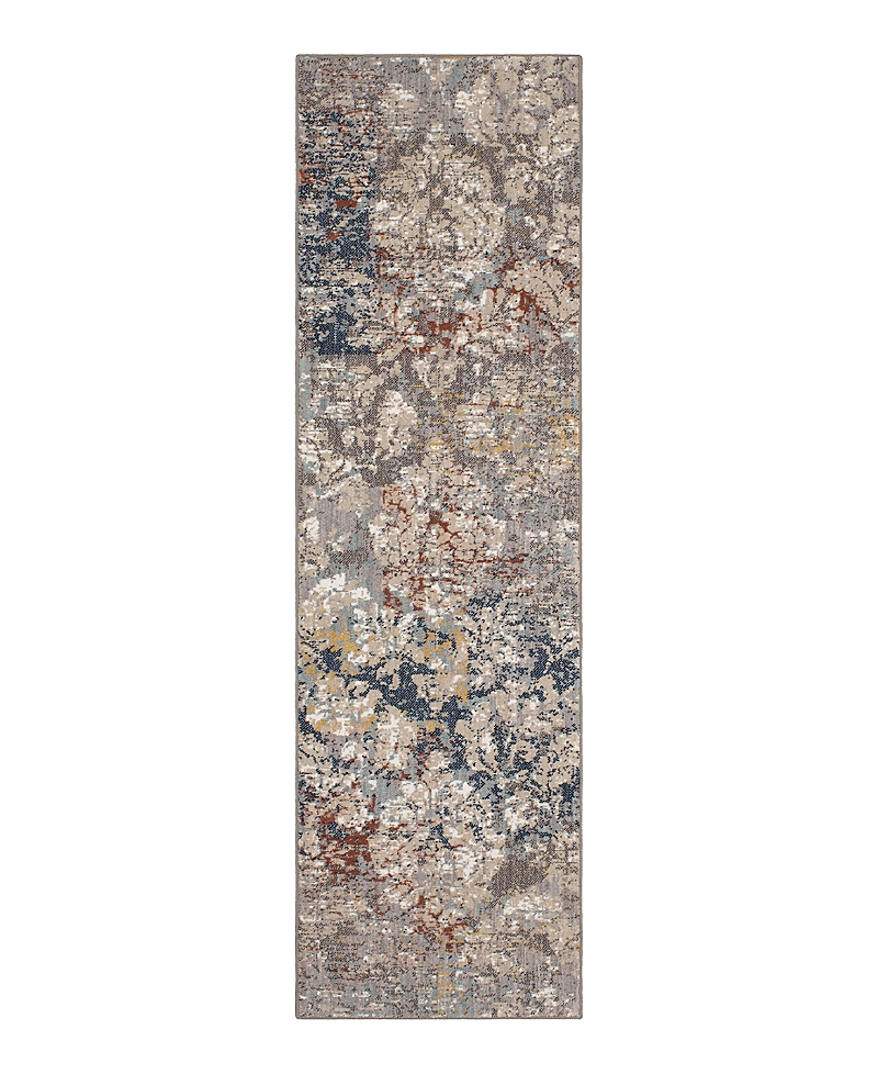 Karastan Soiree La Brea Runner Area Rug, 2'4 X 7'10 In Grey