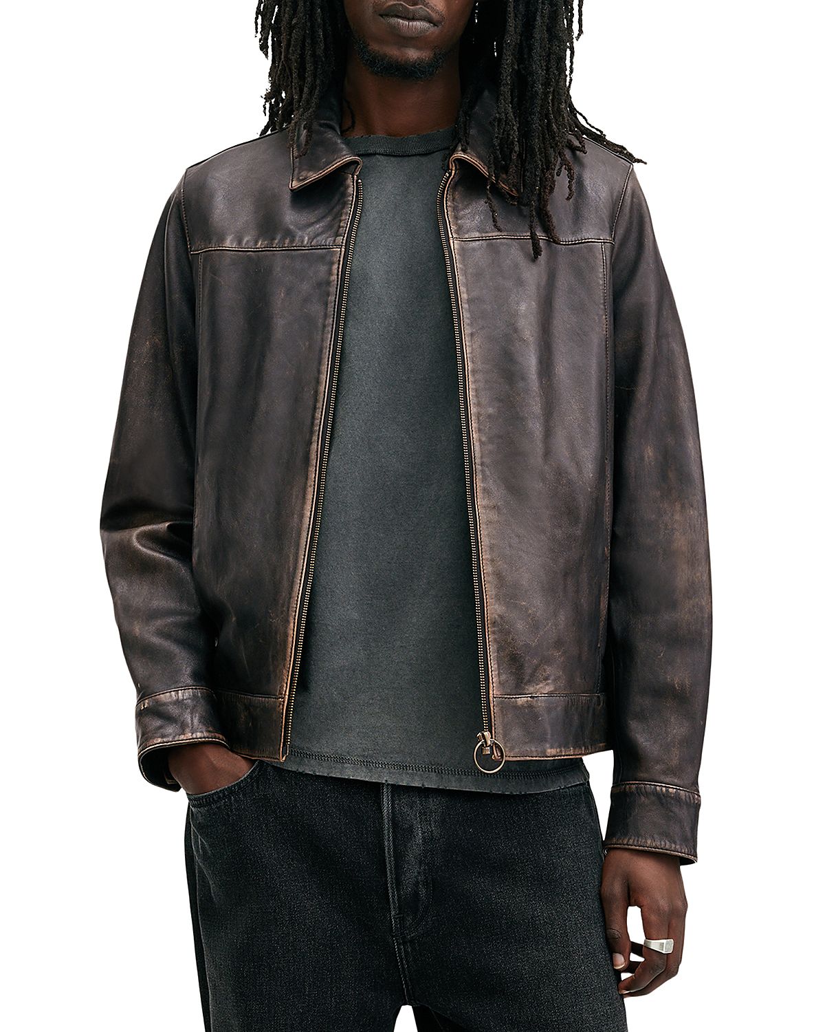 Allsaints Alkan Leather Jacket