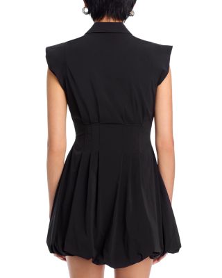 Dyanne Poplin Pleated Mini Dress
